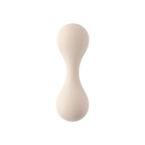 mushie Silicone Baby Shaker Rattle Toy | Ages 3+ Months (Shifting Sand)