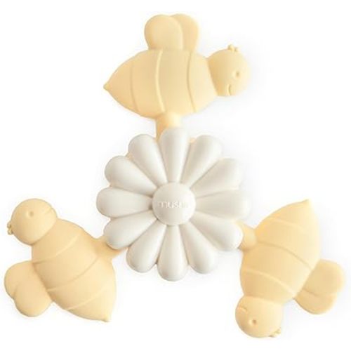 mushie Bee Suction Spinner Toy | Toddler Sensory Toys for Bath & Play