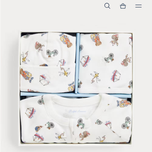 Polo Bear Cotton 3-Piece Gift Set