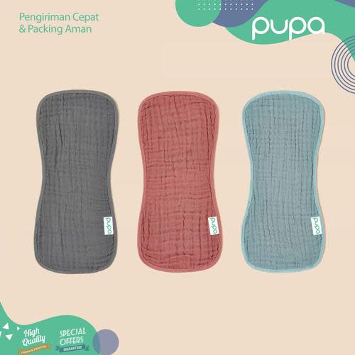 Promo Baby Burp Muslin Bib Cloth 100% Organic Cotton Kain Sendawa Bayi PUPA Blue Celemek - Beruang - Kota Administrasi Jakarta Pusat - Pupa Baby | Tokopedia