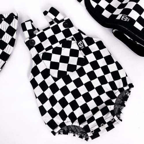 CHECKERBOARD BABY ROMPER