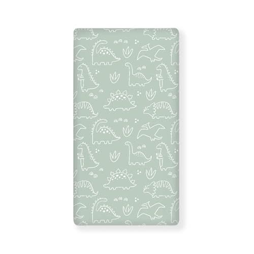 Winpema Cute Dinosaur Print Fitted Crib Sheet Dinosaur Baby Crib Sheet Fit Standard Crib and Toddler Mattress,Crib Mattress Sheets for Boys Girls 28"x52"
