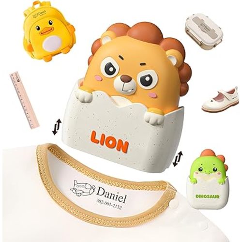 Name Stamp for Clothing Kids Waterproof, Personalized Clothing Stamp Permanent, Customized Clothing Labels for Kids Clothes, Name Labels for School, Washable Fabric Stamps Daycare Essentials