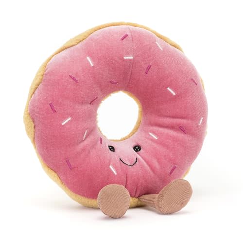 Jellycat Amuseables Doughnut Stuffed Toy, 7 inches - Pastry Plush - Fun Gift Idea