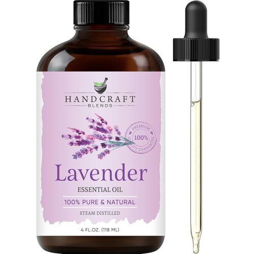 Handcraft Blends Lavender Essential Oil - Huge 4 Fl Oz - 100% Pure and Natural - Premium Grade Essential Oil for Diffuser and Aromatherapy, and DIY Soap Making