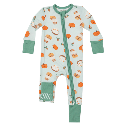 2-Way Zip Romper, Pumpkin Spice Latte