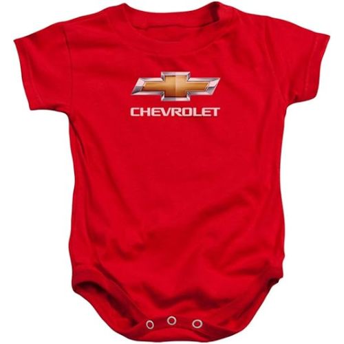 Chevy Chevy Bowtie Stacked Unisex Baby Snapsuit Red Sm (6 Mos)