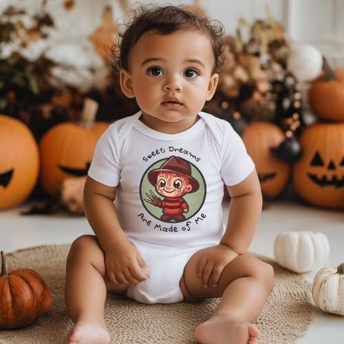 Freddy Kruger Onesie, Horror Baby Bodysuit, Rockabilly Onesie, Nightmare on Elmstreet Onesie, Horror Themed Onesie