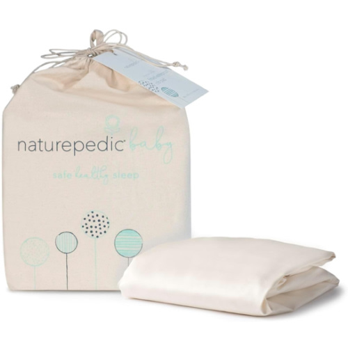 Naturepedic Organic Crib Mattress Sheet - Crib Fitted Sheet for Standard Crib Mattress - Soft and Breathable Cotton Crib Sheet - Ivory - 52"x28" : Crib Sheet Organic Made In Usa : Baby