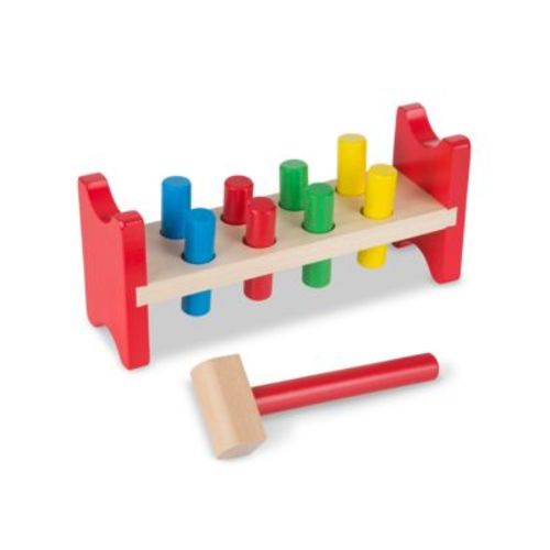 Melissa & Doug Deluxe Wooden Pound-A-Peg Toy With Hammer