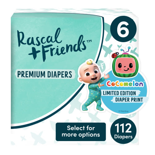 Rascal + Friends Diapers CoComelon Edition Size 6, 112 Count (Select for More Options)