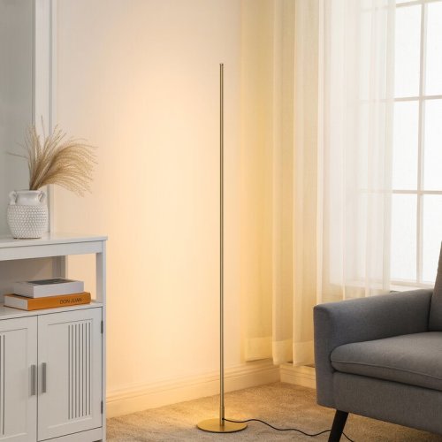 Dimmable LED Corner Floor Lamp with Remote Control