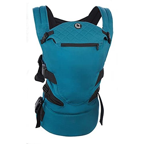 Contours Baby Carrier Newborn to Toddler |Wonder 3 Position Convertible Easy-to-Use Baby Carrier with Pockets for Men and Women, Newborn, Front Face in and Front Face Out (8-30 lbs) - Washed Teal