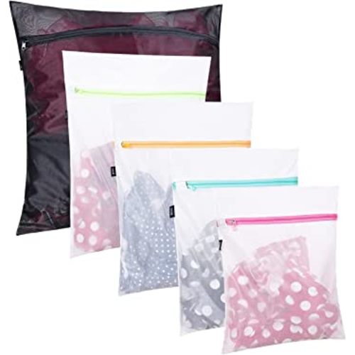 BAGAIL Laundry Bags Mesh Wash Bag for Intimates Lingerie and Delicates, 5Pcs (1XL,2L,2M)