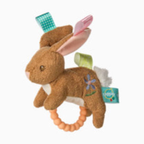 Taggies Teether Baby Rattle, 6", Harmony Bunny