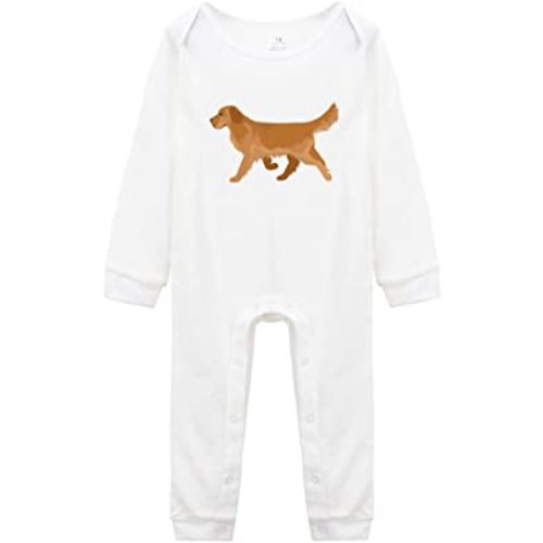 Cute Golden Retriever Baby Creeper Romper Infant One-Piece Long Sleeve Bodysuit