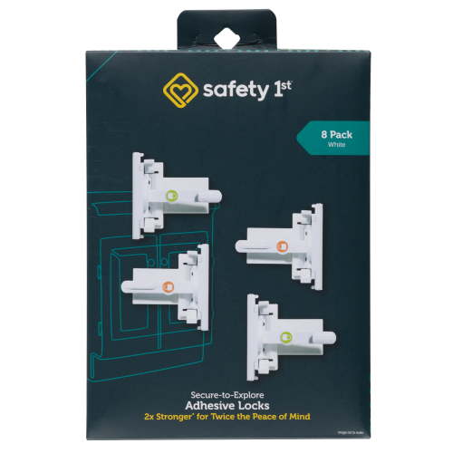 Safety 1st Adhesive Locks (8 Locks) - White
