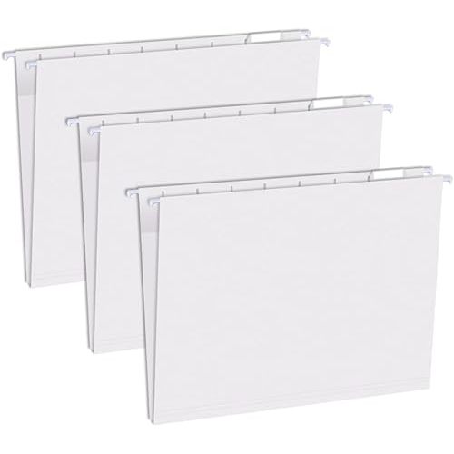 25pcs Grey Decorative Hanging File Folders,Filing Cabinet, Letter Size with 1/5-Cut Adjustable Tab Durable, 25 pcs Per Box,Cute,Color,Pastel
