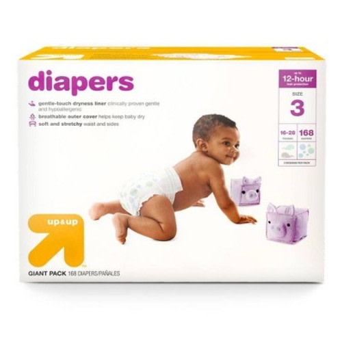 Diapers Giant Pack Size 3 - 168ct - up & up™
