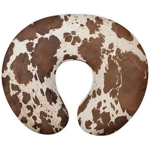 Brown Cow Hide Nursing Pillow Cover for Baby Girl Boy Stretchy Breastfeeding Pillow Slipcover with Hidden Zipper Nursing Pillow Covers for Breastfeeding Moms Nursing Protective Case Camo