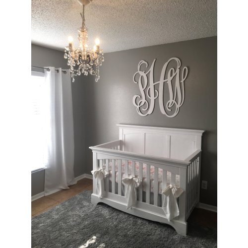 Crib Monogram, Wooden Initials for Nursery, Wooden Monogram Wall Hanging, Crib Wall Hanging, Personalized