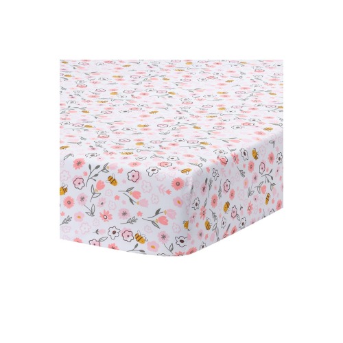 Little Garden 100% Cotton Floral Fitted Crib/Toddler Sheet