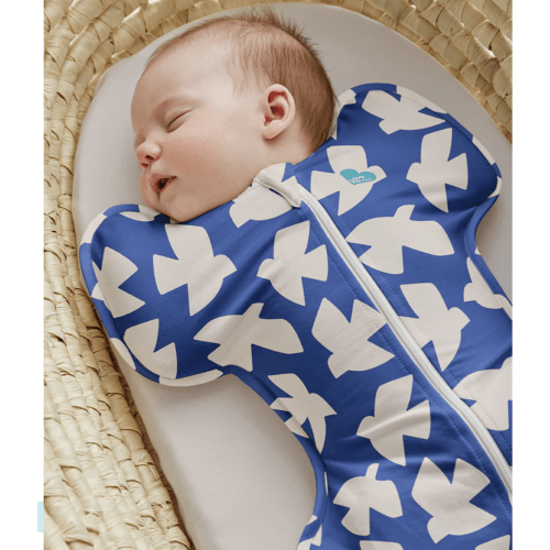 Swaddle Up™ 1.0 TOG (68-75°F) Cobalt Paperbirds Original Cotton