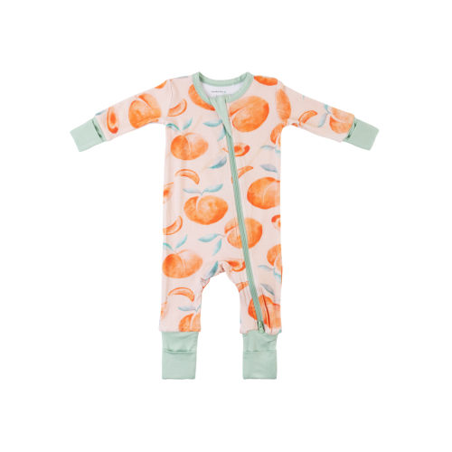 Baby Bamboo Pajamas w/ DreamCuffs® - Fresh Peach