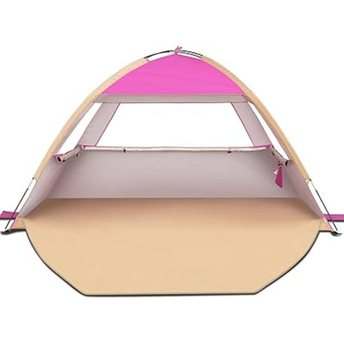 Venustas Beach Tent Sun Shelter for 3/4-5/6-7/8-10 Person, UPF 50+ UV Protection Beach Canopy, Lightweight and Easy Setup Cabana, Portable Shade Tent