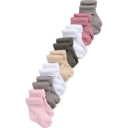 Assorted 8-Pack Crew Socks, 0-6M