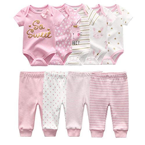 Kiddiezoom Unisex Newborn Baby Short-Sleeve Bodysuit Baby Layette Essentials Giftset Clothing Set