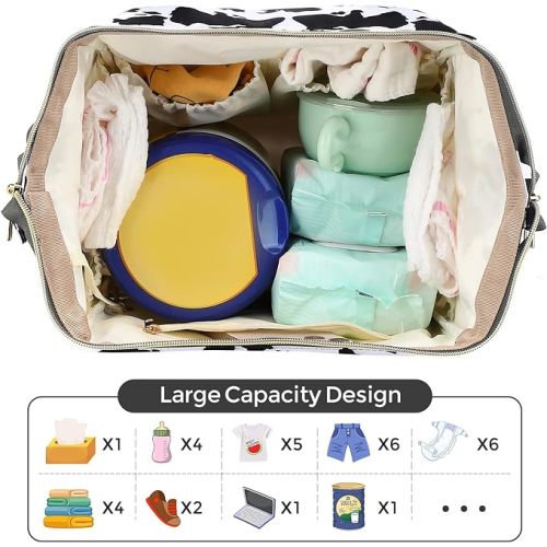 Diaper Bag Backpack for Mom Dad, Maternity Changing Bag Diaper Backpack with Stroller Straps