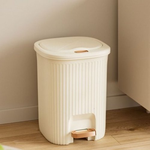 Rkxzt Large Capacity Pedal Trash Can with Lid, Foot-Pedal Waste Bin for Kitchen, Bathroom, Living Room, and Office