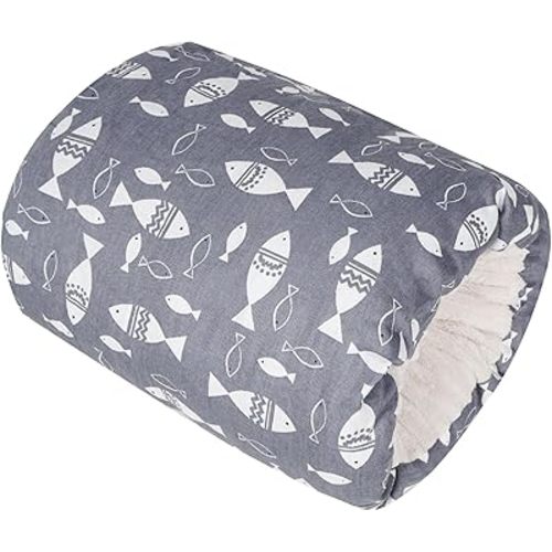 Baby Nursing Arm Breastfeeding Pillow Adjustable Nursing Pillow Soft Nursing Arm Pillow Baby Feeding Pillow(Grey Little Fish)