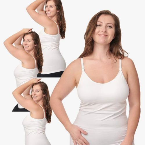 Under Control Nursing Cami Tank Tops for Breastfeeding Women Nursing Tops Maternity Shirts, Camisoles with Built in Bra 3Pack