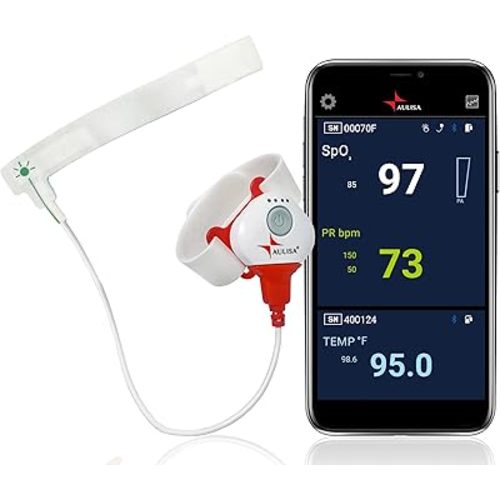 Smart Baby Monitor - Guardian Angel GA1001 Lite Plus - Bluetooth Baby Foot Monitor for Infants - Baby Heartbeat Monitor Up to 22 Lbs - 9" L x 6.6" W x 2.6" H