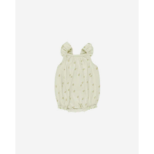 Ribbed Ruffle Romper || Apples