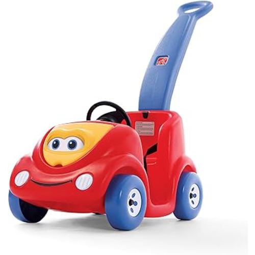 Step2 Push Around Buggy Kids Push Car, Ride On Car with Seat Belt and Horn, Toddlers 18 - 36 Months, Max Weight 50 lbs., Easy Storage, Ideal Stroller Substitute, Red