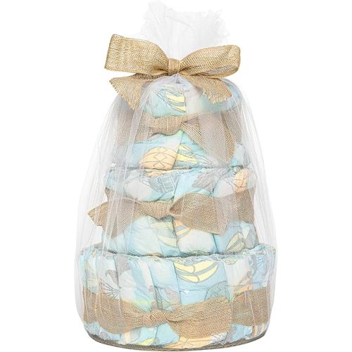 The Honest Company Diaper Cake | Clean Conscious Diapers, Baby Personal Care, Plant-Based Wipes | Above it All | Regular, Size 1 (8-14 lbs), 35 Count