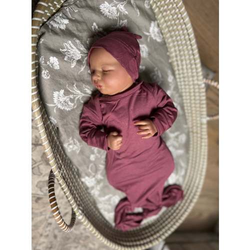 Baby Knot Gown Set: Dusty Rose