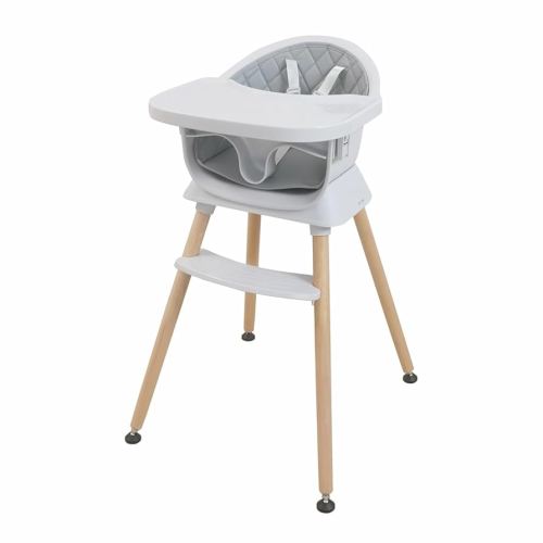 3-in-1 Convertible Wooden High Chair for Babies and Toddlers, Dining Booster Seat, Toddler Chair, Easy to Clean Infant Highchair, Modern Lightweight Design