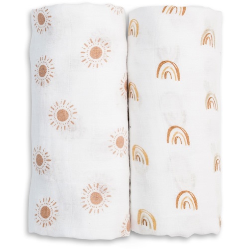 Buy Lulujo Cotton Swaddles Rainbow Suns at Well.ca | Free Shipping $35+ in Canada