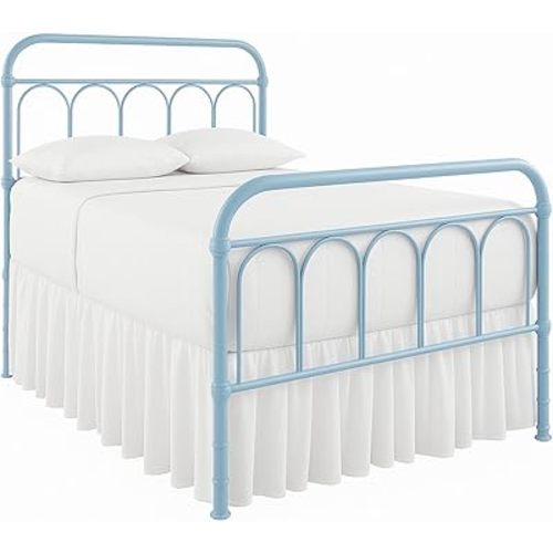 Ruffled Bed Skirt with Split Corners-Dust Ruffle - 18" Drop 100% Microfiber Soft,Sheen & Luxurious Look - Bed Skirts (White -Twin)