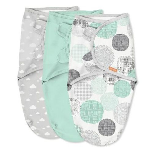 Swaddleme By Ingenuity Original Swaddle Wrap - 0-3 Months - Small-medium - 3pk - Floating Geo