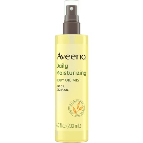 Aveeno Daily Moisturizing Body Oil, Body Mist for Dry Skin with Oat Oil and Jojoba Oil, Nourishing Body Spray with a Hypoallergenic Formula, 6.7 FL OZ
