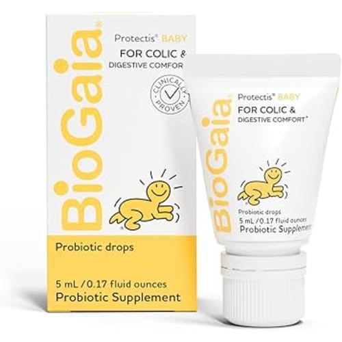BioGaia Baby Probiotic Drops - Baby Essentials for Colic & Gas Relief, Safe for Newborns, Reduces Crying, Fussing, Colic, Gas, Spit-ups and Constipation, No allergens, dairy, soy, gluten, or sugar