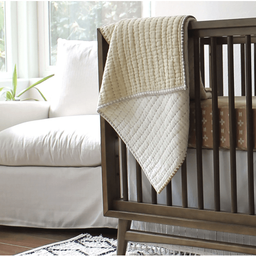 Kendi Beige Baby Quilt