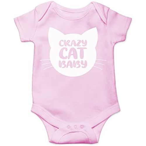 Crazy Cat Baby Bodysuit - Funny Infant Outfit Boy Girl Adorable Unisex Romper Clothing