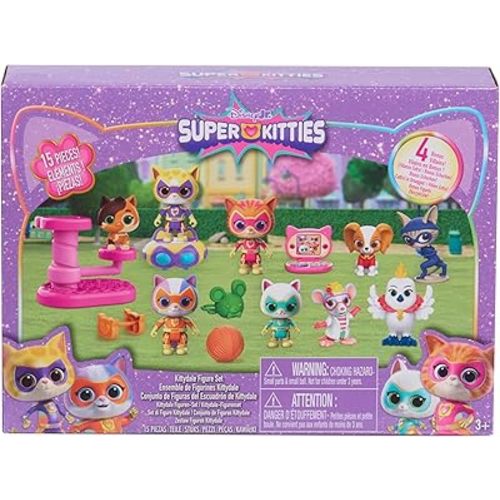 Disney Jr. SuperKitties Kittydale Figure Set with Accessories