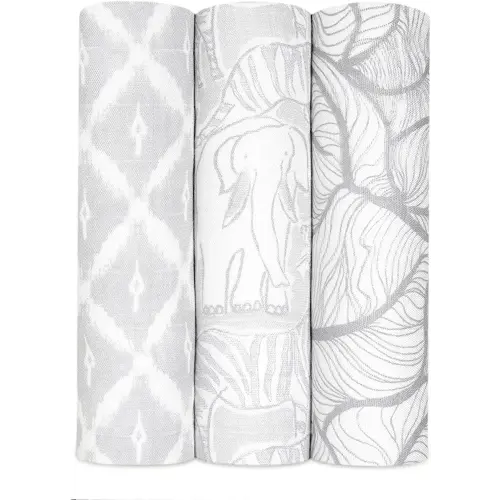 aden + anais Silky Soft Swaddle Blanket, Boutique Muslin Blankets for Girls & Boys, Baby Receiving Swaddles, Ideal Newborn & Infant Swaddling Set, Perfect Shower Gifts, 3 Pack, Culture Club